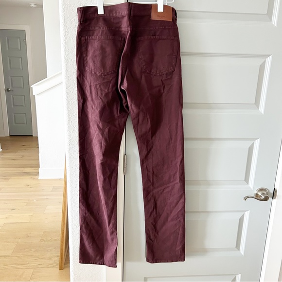 NWT Men’s Canali Slim Fit Stretch Jeans Burgundy - Picture 3 of 7